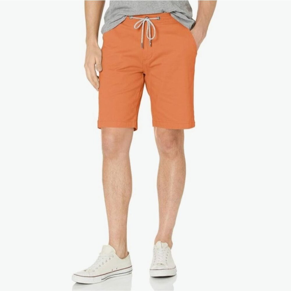 Caribbean Joe Mens Lazy Joe Zip Draw Cord Chino Shorts Size 38 Melon - Picture 3 of 11
